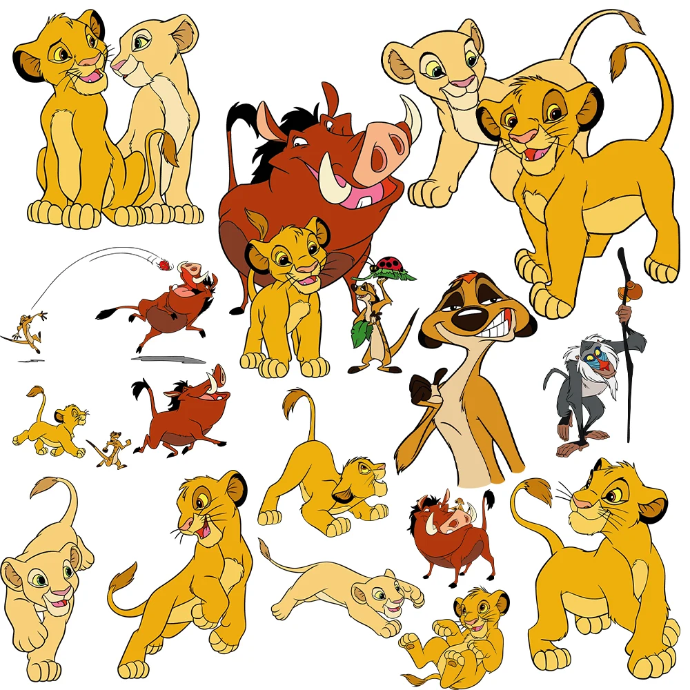Disney Lion King Iron on Vinyl for Clothes Patches for Clothing Thermal Transfer Stickers Parches Termoadesivos Para Ropa