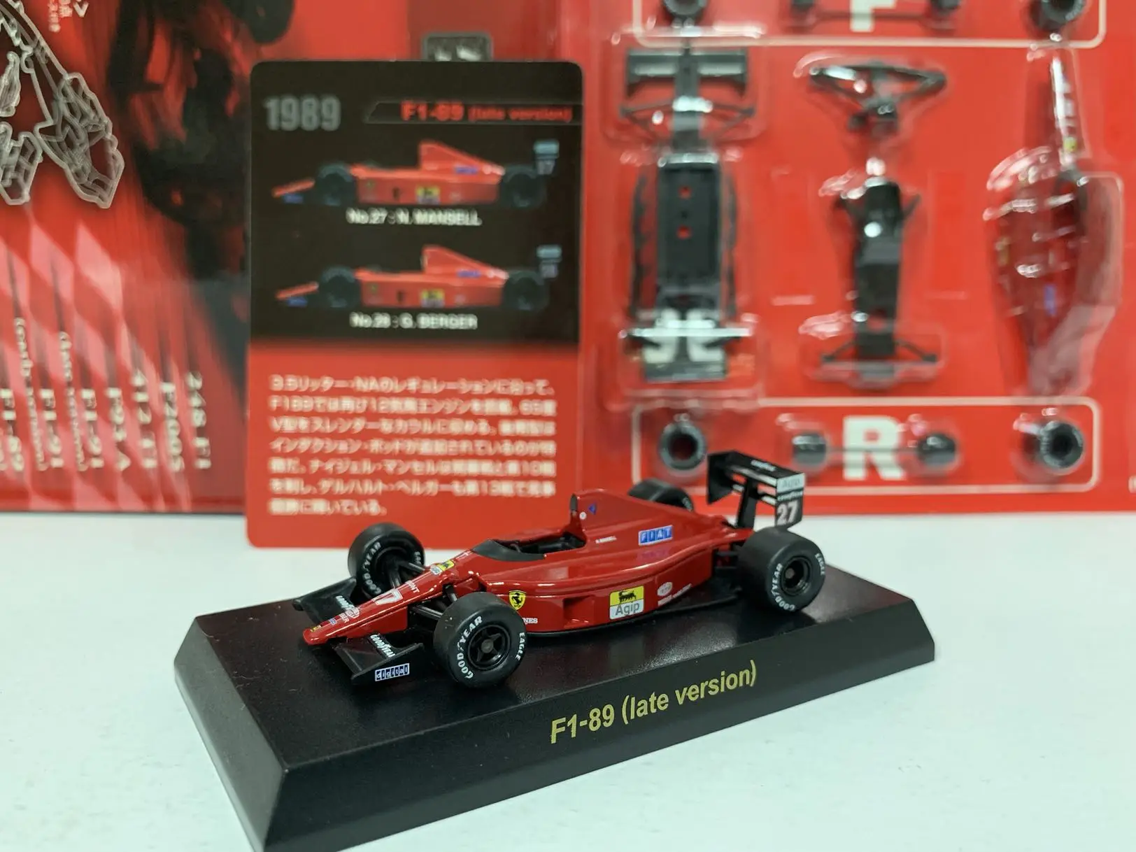 

1/64 KYOSHO Ferrari F1-89 Late Model No. 27 Formula 1 Collect die casting alloy assembled trolley model