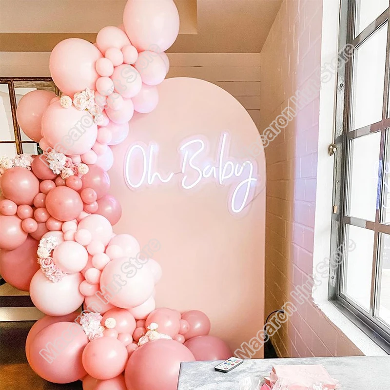 

Двойной розовый Макарон y-образный фон для детской вечеринки в стиле ретро розовые праздники фотогирлянда Декор свода