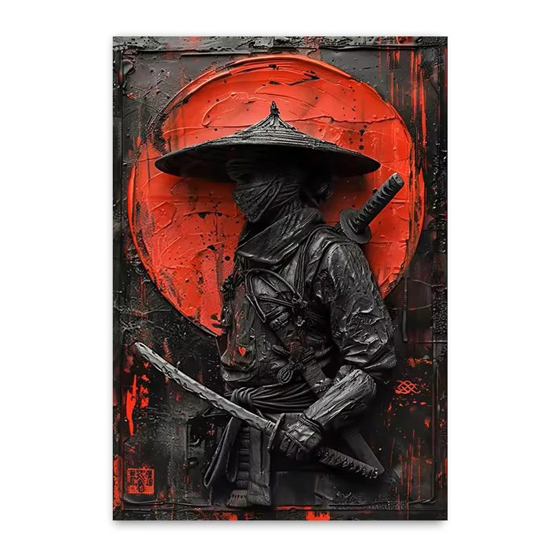 

Печать на холсте "Японский ниндзя", WJWANG