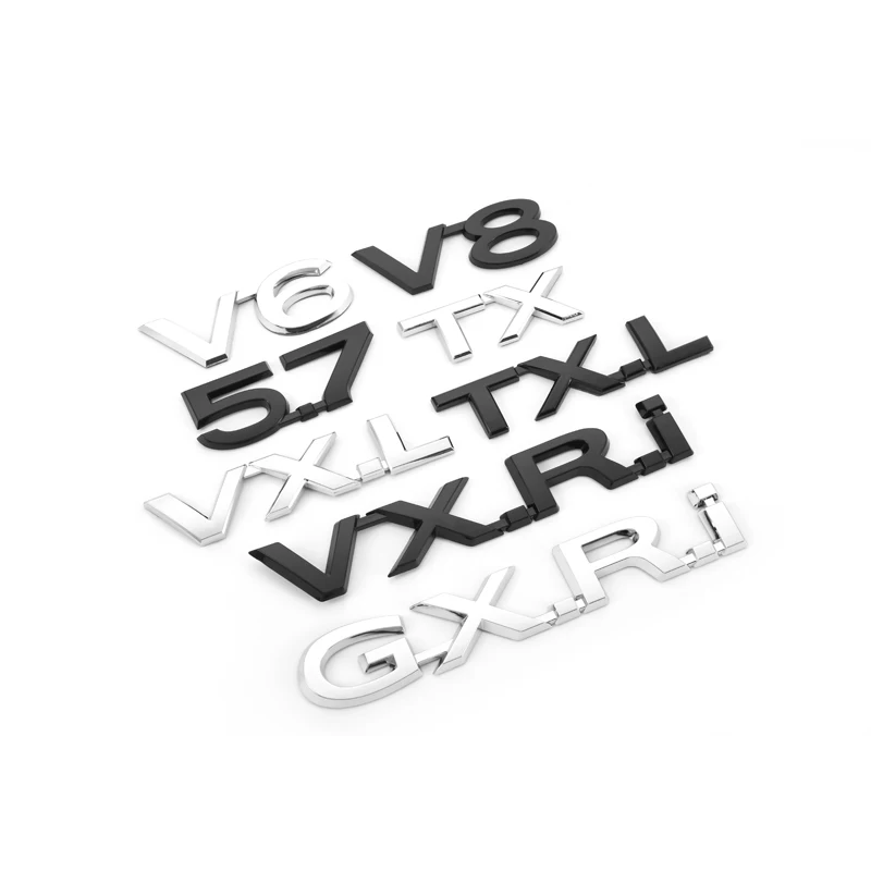 ABS Серебряная Автомобильная наклейка V6 V8 VXL TX TXL TX-L VX-L VXR.i GXR.i 5,7 эмблема логотип для Toyota Land Cruiser Landcruiser Prado