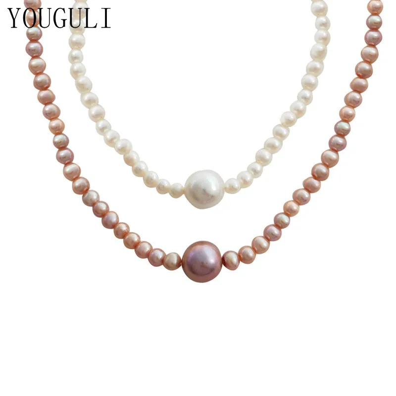 

Delicate Jewelry Natural Freshwater Pearl Choker Necklace Pretty Design Elegant Temperament Necklace For Celebration Gifts