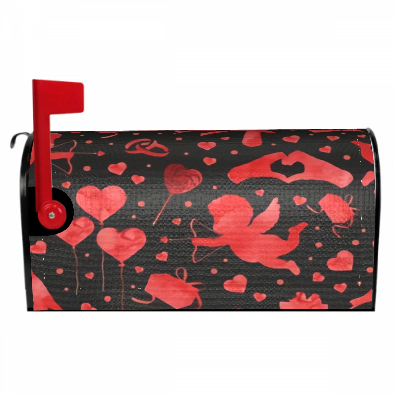

Watercolor Romance Love And Cupid Magnetic Mailbox Cover Post Box Cover Wrap Decoration Garden Outdoor