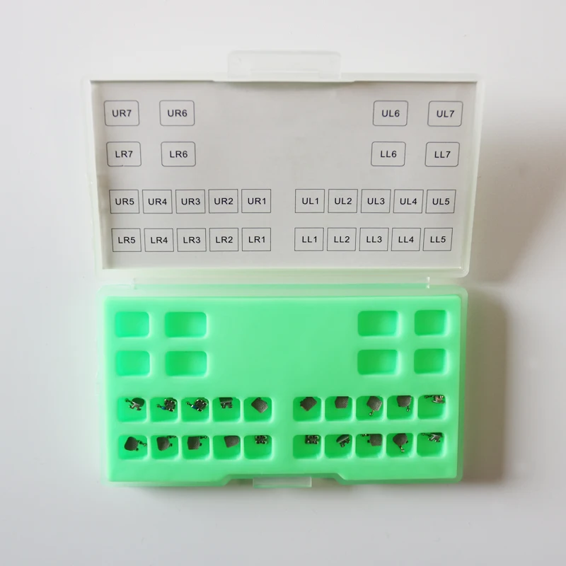 10 упаковок ортодонтические скобы пластиковая мини-коробка