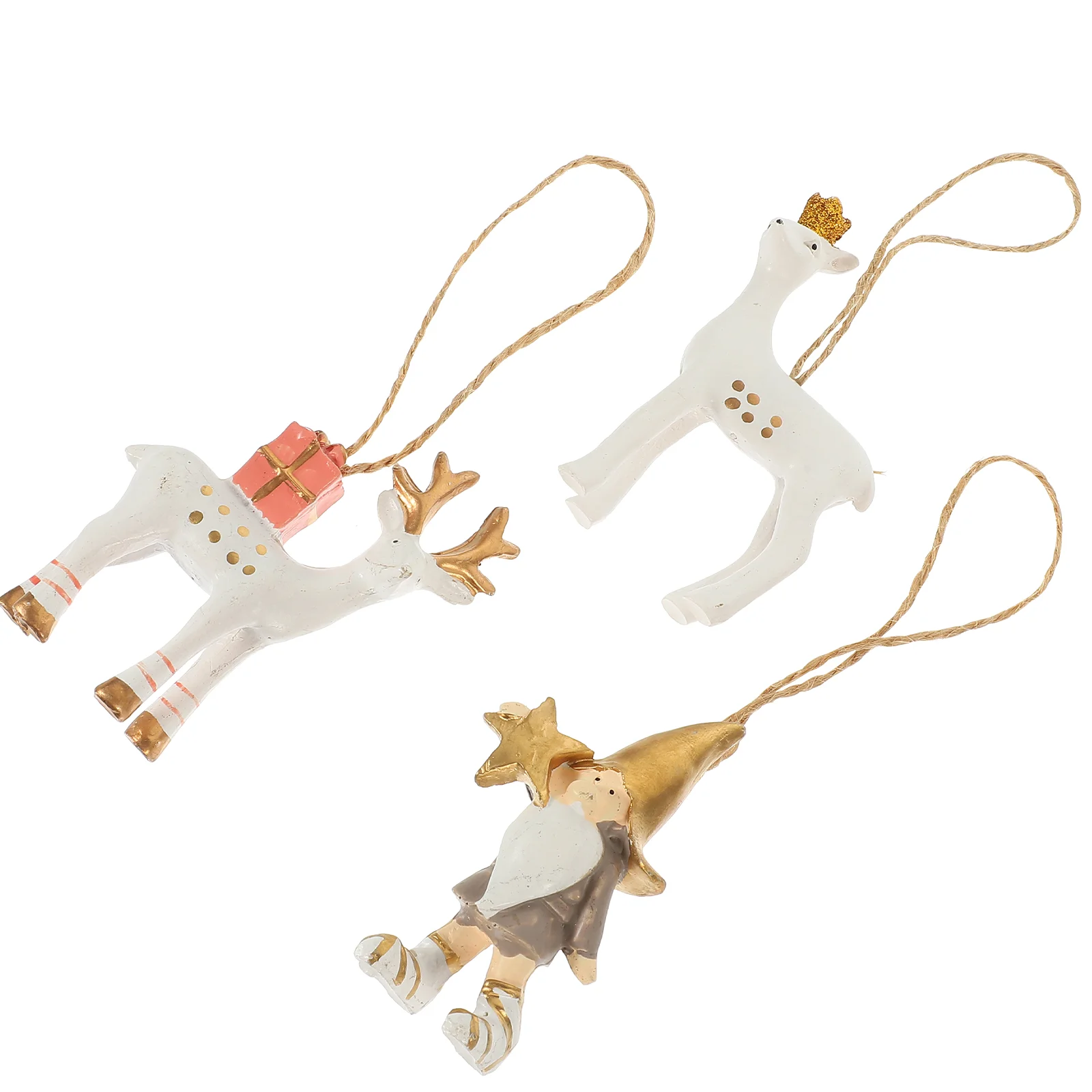 

1 Set of Christmas Home Elk Santa Ornament Decor Holiday Decorative Ornament Tree Pendants