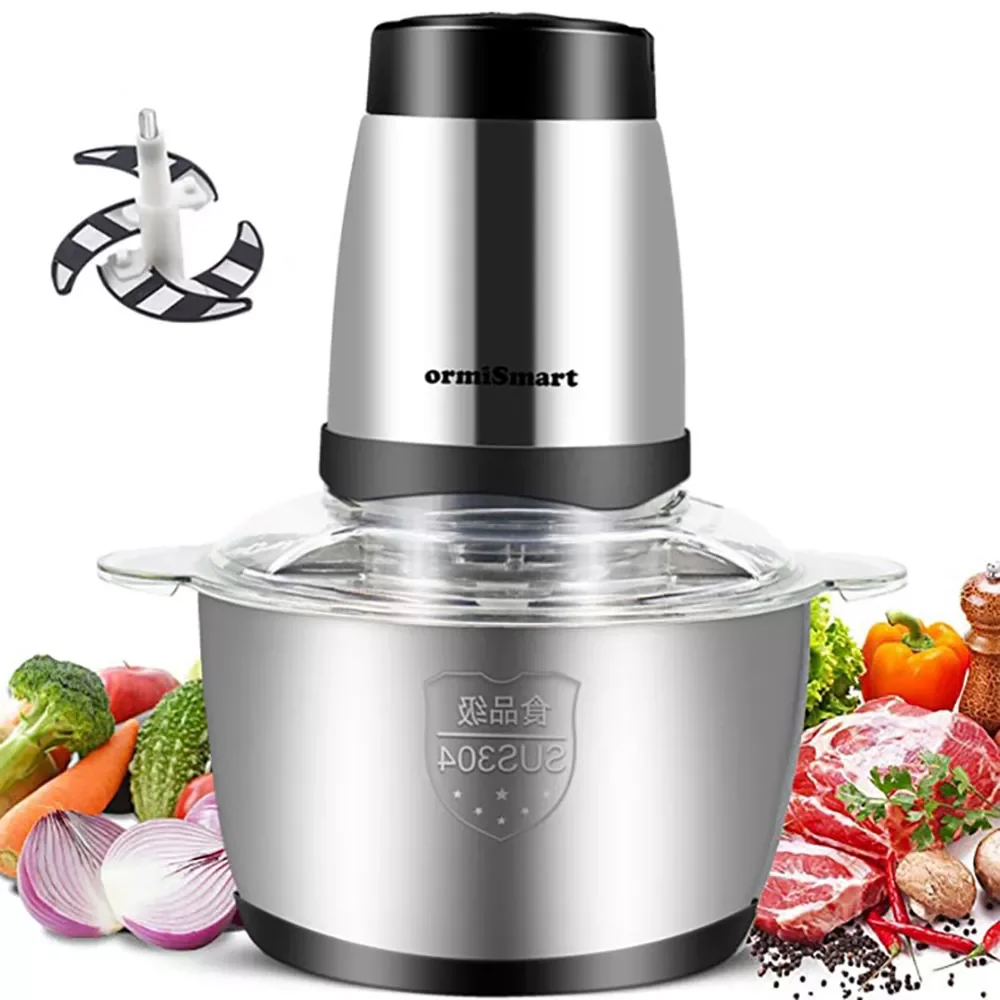 

Electric Chopper Meat Grinder 2Speeds 304Stainless Steel Mincer Food Processor Slicer Vegetable Mincer Food Processor Slicer