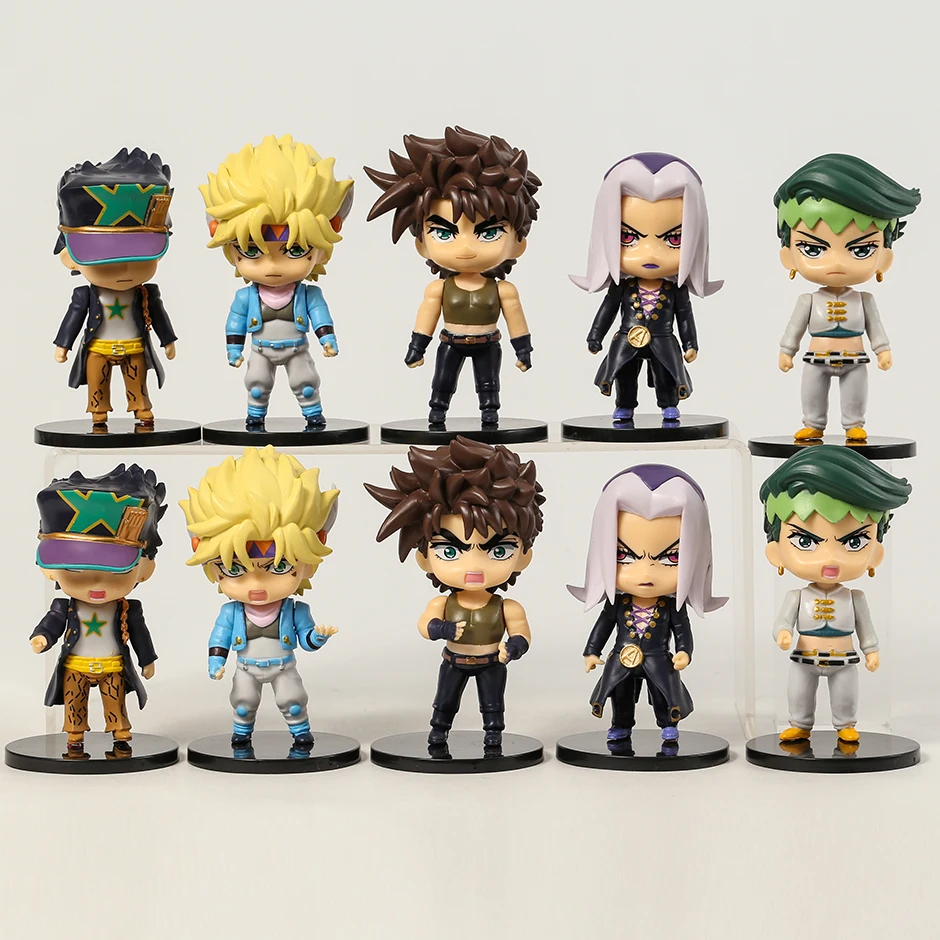 

JoJo's Bizarre Adventure Kujo Jotaro Josef Rohan Kishibe Caesar Leone Abbacchio Cute Toys Figure Model Dolls