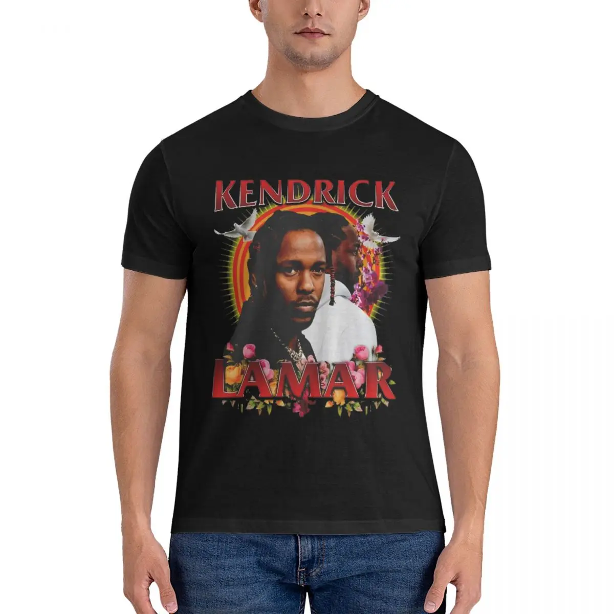 Kendrick Lamar Mr Morale A винтажные футболки из чистого хлопка с круглым вырезом в стиле