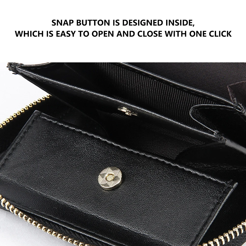 Women Purses Large Capacity Card Holder Durable Wear-Resistant Suitable For Shopping Mini Wallets Clutch With Zipper Keychain