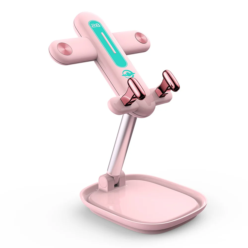 

Mobile phone holder creative aircraft holder folded and stored multi-angle free adjustment phone stand wireless charger