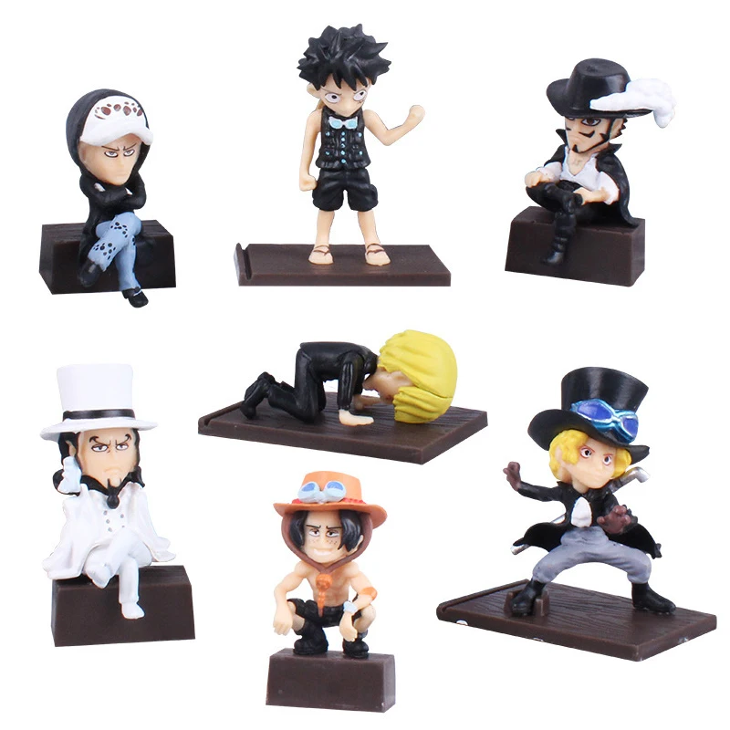 

7pcs/set One Piece Anime Figure Luffy Sanji Ace Chopper Zoro Shanks PVC Action Figurine Brinquedos Collectible Model Dolls Gifts