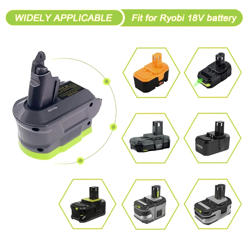 Сменный преобразователь для Ryobi 18 в Dyson V6 V7 V8 адаптер аккумулятора ручной пылесос