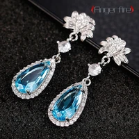 fashion silver plated colorful female earrings anniversary gift beach party jewelry quality of life working noble