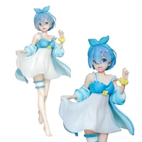23cm sexy rem anime figure re zero starting life in another world blue strapless loungewear model toys children pvc gift doll