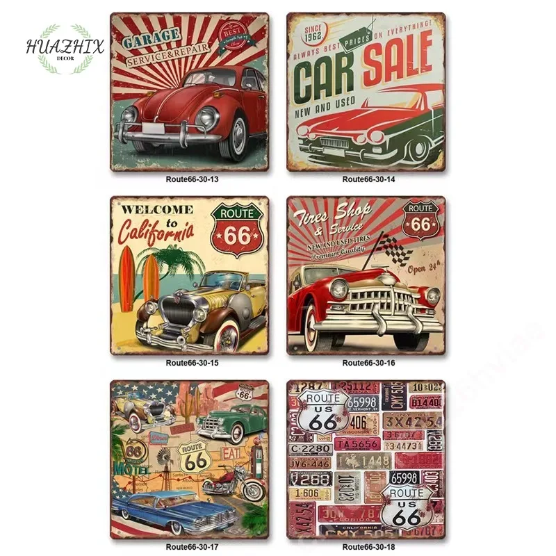 

Retro Style Metal Signs Car Motorbike Print Wall Painting for Living Room Bedroom Home Decor Picture Personality Tin Plaques
