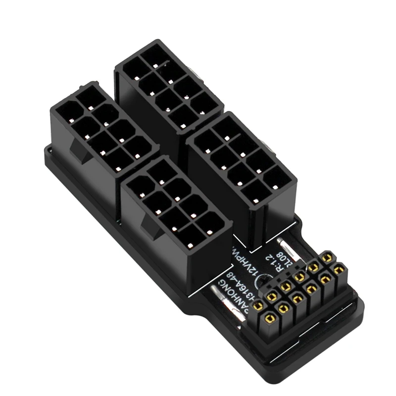 Видеокарта 4X8pin серии 40 ATX3.0 12VHPWR 12 + 4P 600 Вт 180 градусов преобразователь мощности для