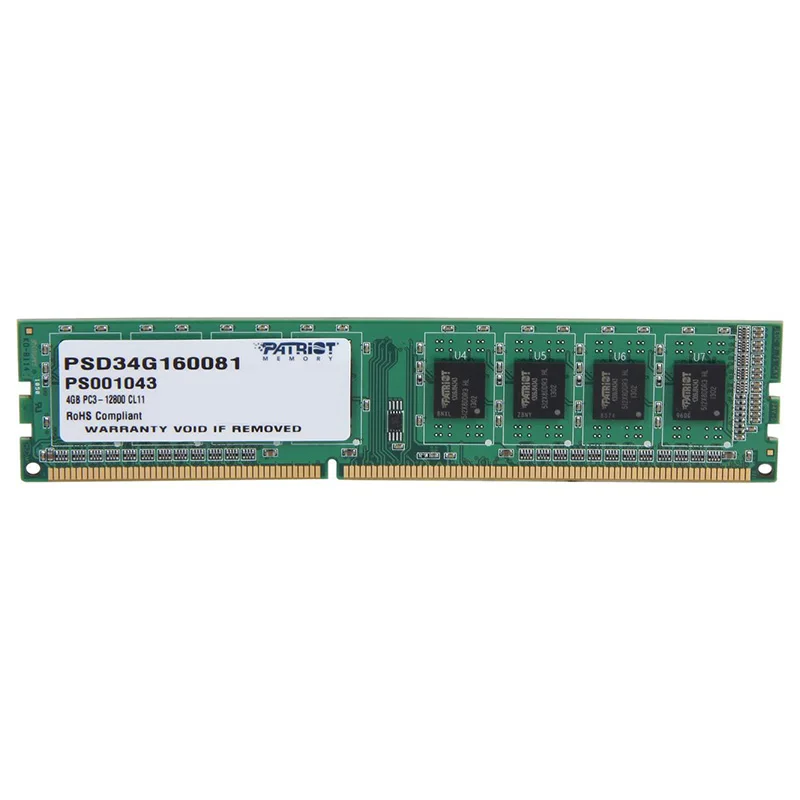 

Patriot Signature 240-Pin DDR3 8GB 4GB CL11 PC3-12800 (1600MHz) Desktop Memory Kit
