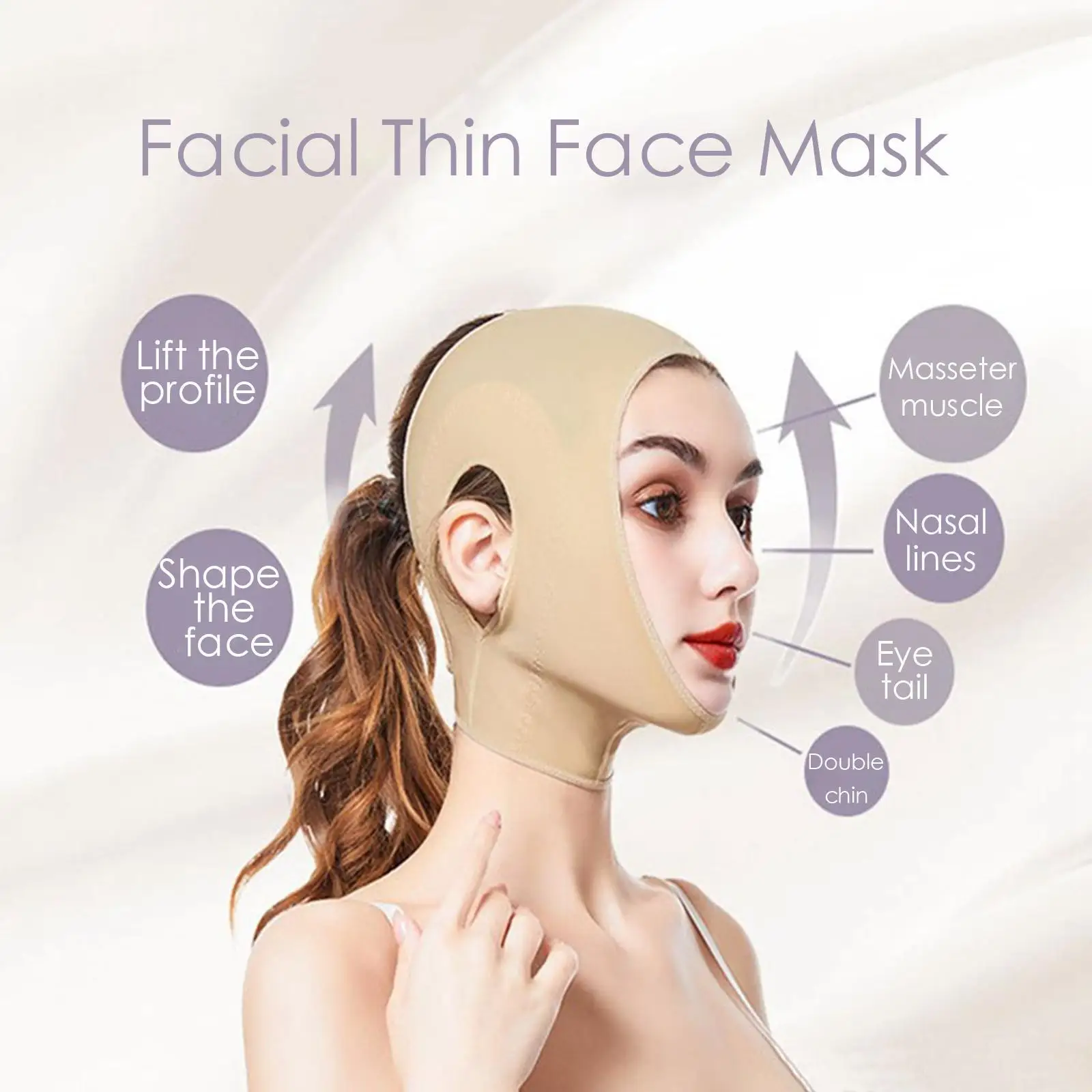 

V Line Elastic Face Slimming Bandage Face Shaper Women Up Massager Chin Strap Lift Skin Belt Facial Cheek Care Beauty Face O0I0