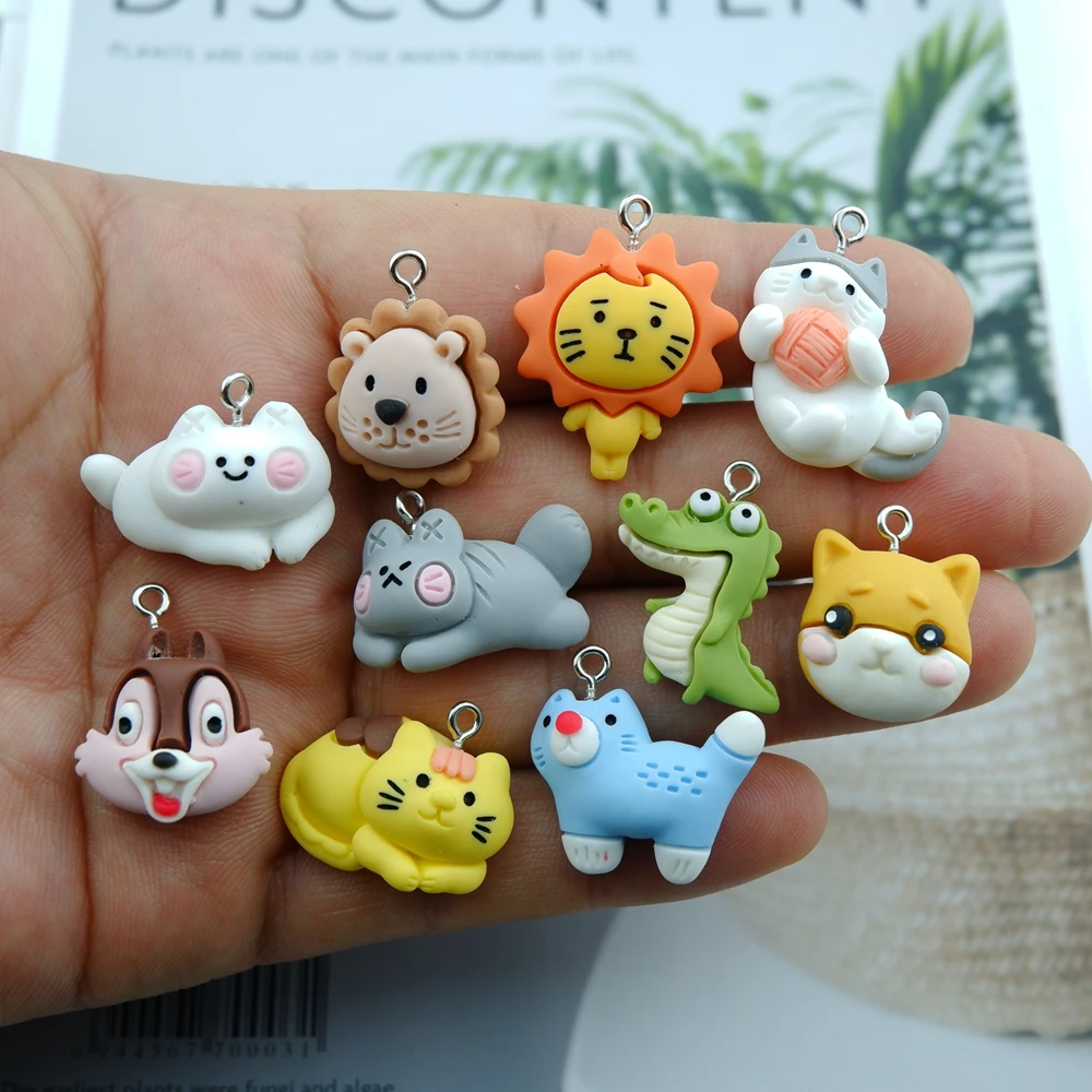 10 звёзд животные кошка Лев резиновые подвески для сережек браслетов подвесок