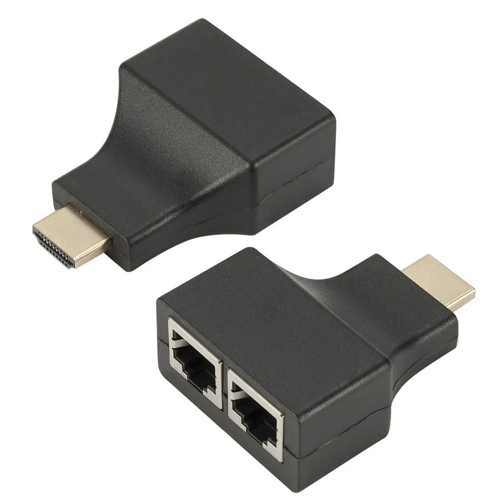 LccKaa двойной RJ45 HDMI-совместимый удлинитель до 30 м по категории 5e Cat6 сетевой Ethernet LAN