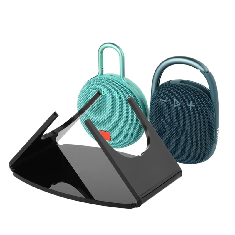 

Acrylic Desktop Speaker Stands for Cilp 3/4 Speaker Circular Arc Shape Mount Desk Surround Sound Speaker Riser Holders