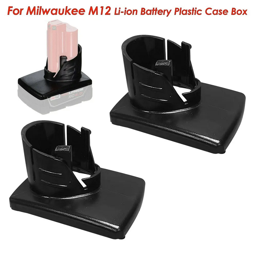 2pc M12 Battery Plastic Case Top Shell Shell Replacements For Milwaukee 48-11-2411 Li-Ion Battery Shell Housing