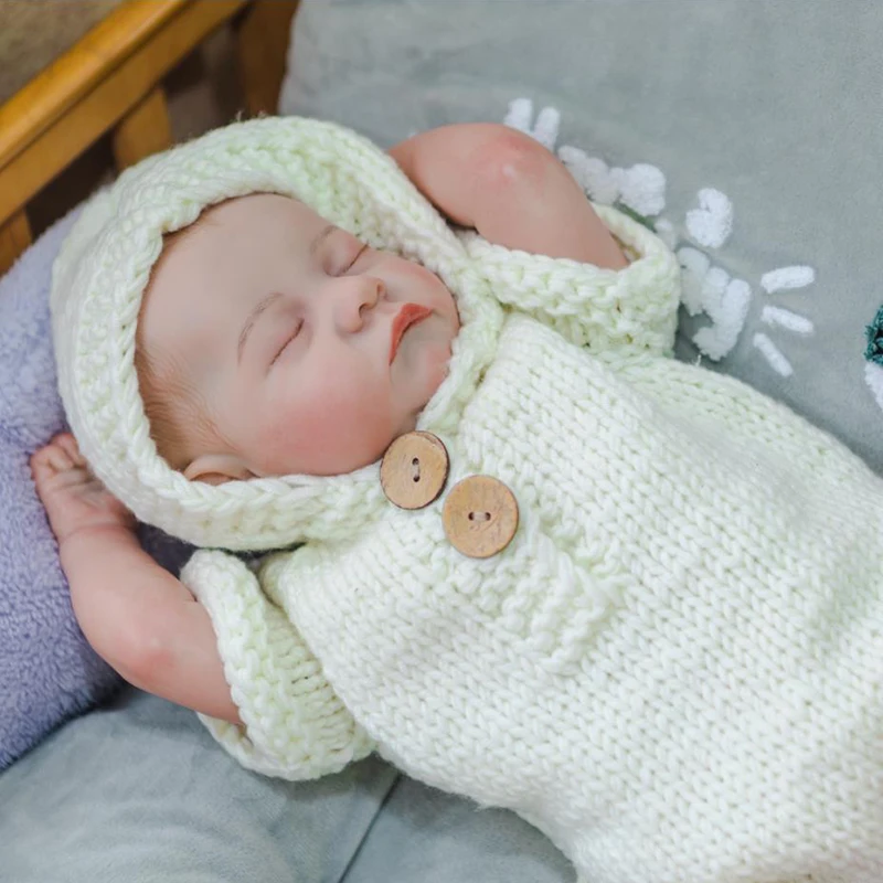 

19inch Bebe Doll Sleeping Newborn Size Baby Doll Reborn Baby Dolls Hand-painted 3D skin multiple Layers Visible Veins