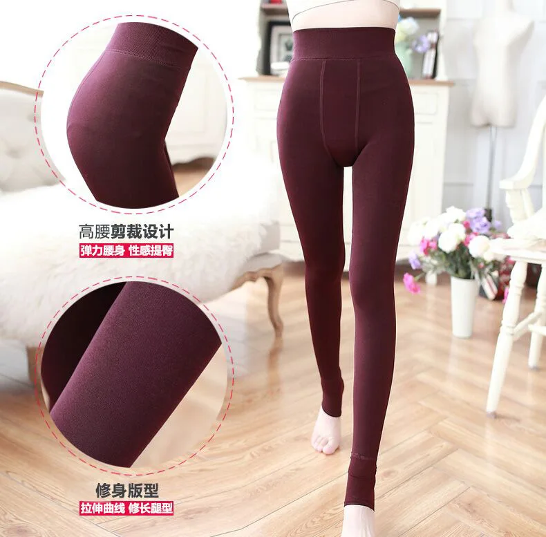 Velvet and Thick Pearl Velvet Leggings Autumn and Winter Hot Foot Thermal Pants Wear A Whole Pants Women Leggins Women
