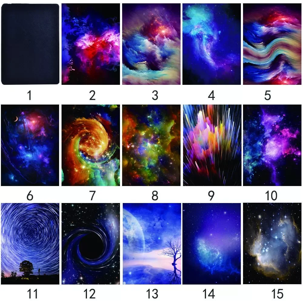 

Hot Sales iPad 2 3 4 5 6 7 8/Air 1 2 3 4/Pro 11 2018 2020 PU Leather Tablet Stand Folio Cover -Ultra-thin Star space colors Slim