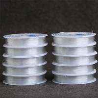 10roll 0 40 50 60 70 81mm transparent elastic rope round crystal line rubber cord for jewelry making beading bracelet