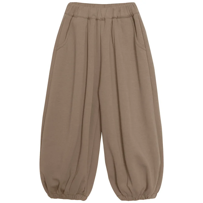 Повседневные брюки для мальчиков в Корейском стиле осень 2024 Детские однотонные