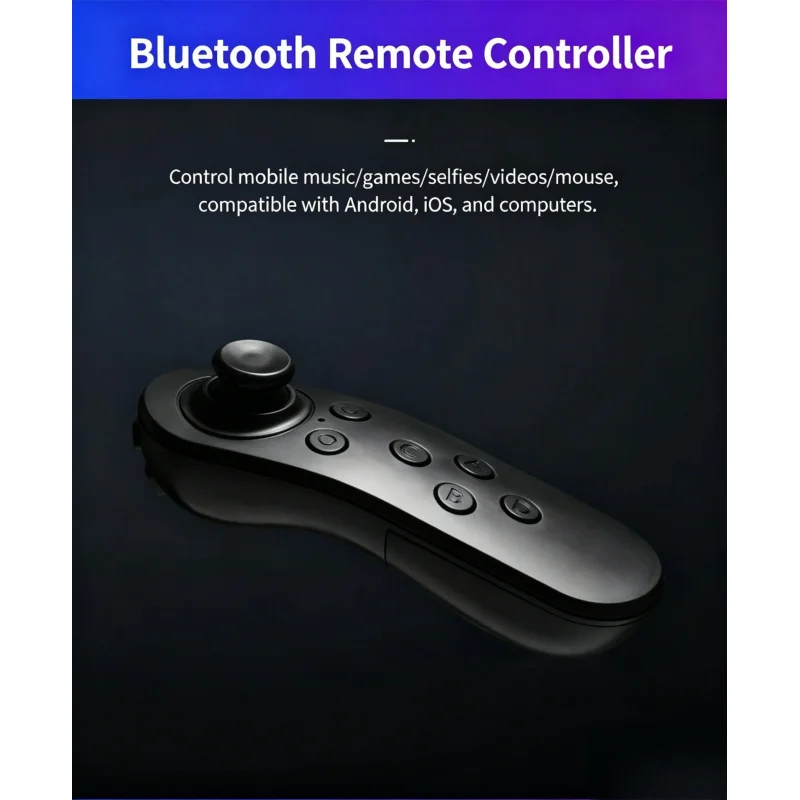 Фото Беспроводной Bluetooth-геймпад, многофункциональный пульт дистанционного управления для телефонов Android, VR-игр, селфи, беспроводная мышь №1