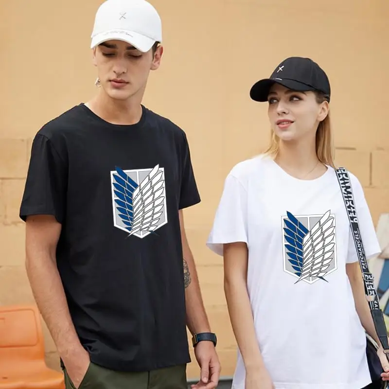 

Japanese Anime Attack on Titan T Shirt Men Shingeki No Kyojin Eren Yeager T-shirt Cartoon Titans Attack Graphic Tshirt Male