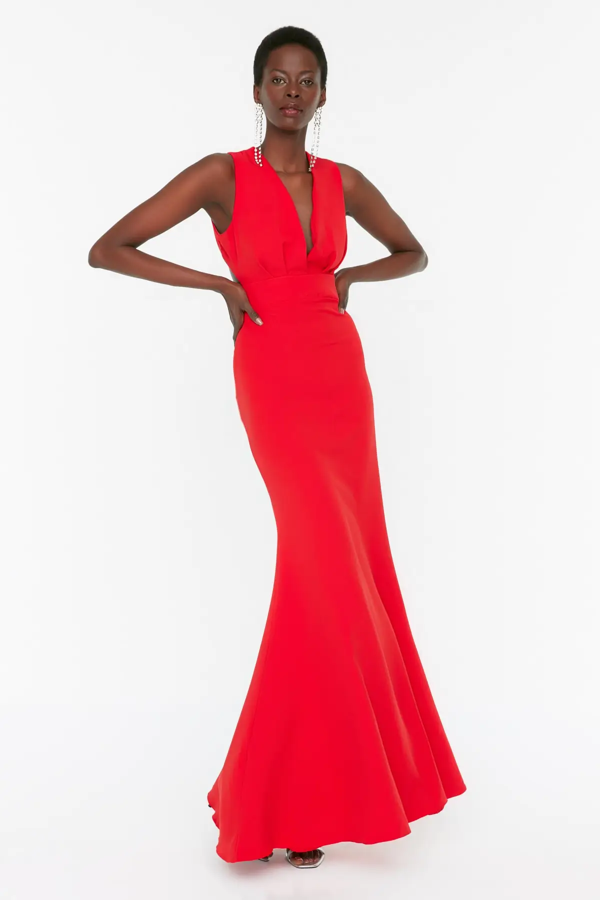 

V neck evening dress & graduation gown TPRSS22AE0119