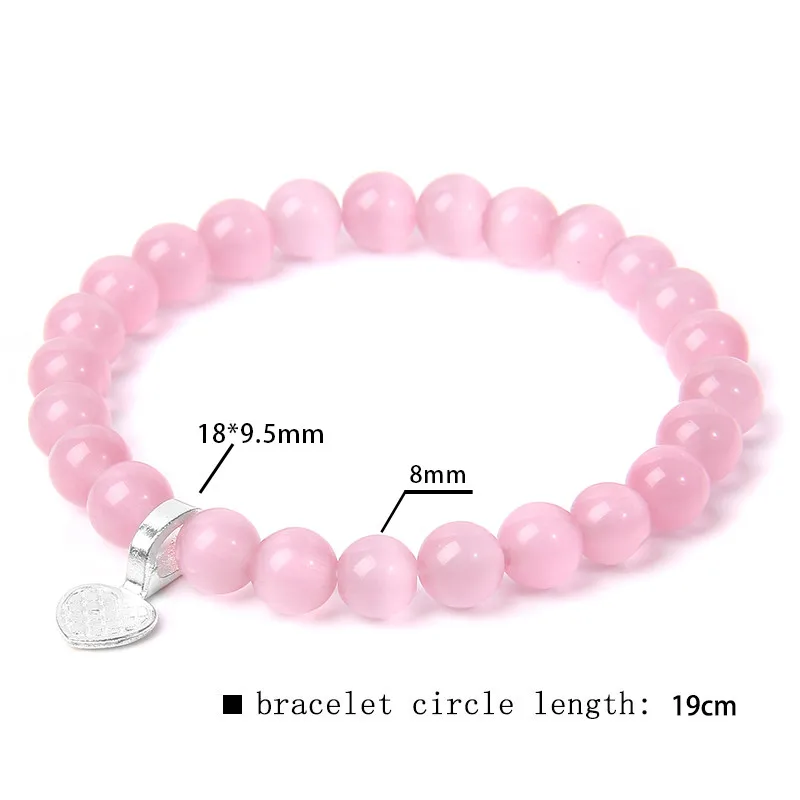 

8 mm White Moonstone Beads Bracelets Women Mineral Stone Balance Yoga Mala Prayer Braelet Men Classic Handmade Stretch Bangle