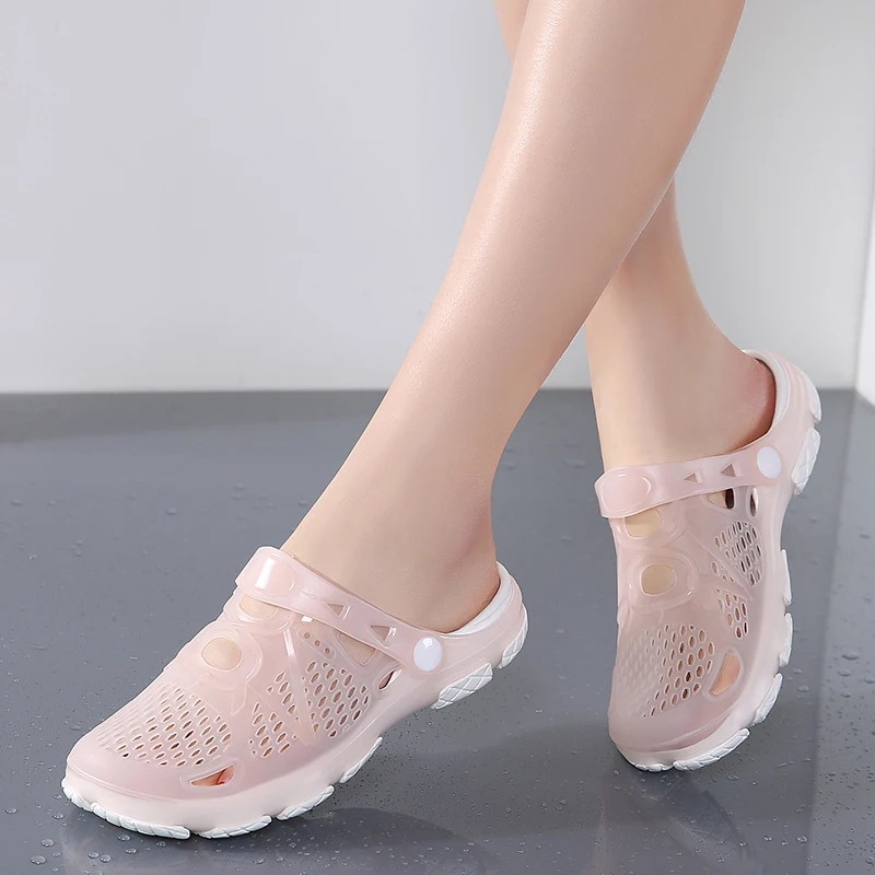

New Fashion Summer Women's Beach Lightweight Quick Drying Sandals Wading Clogs Water Shoes Breathable Home Anti-Slip Slippers