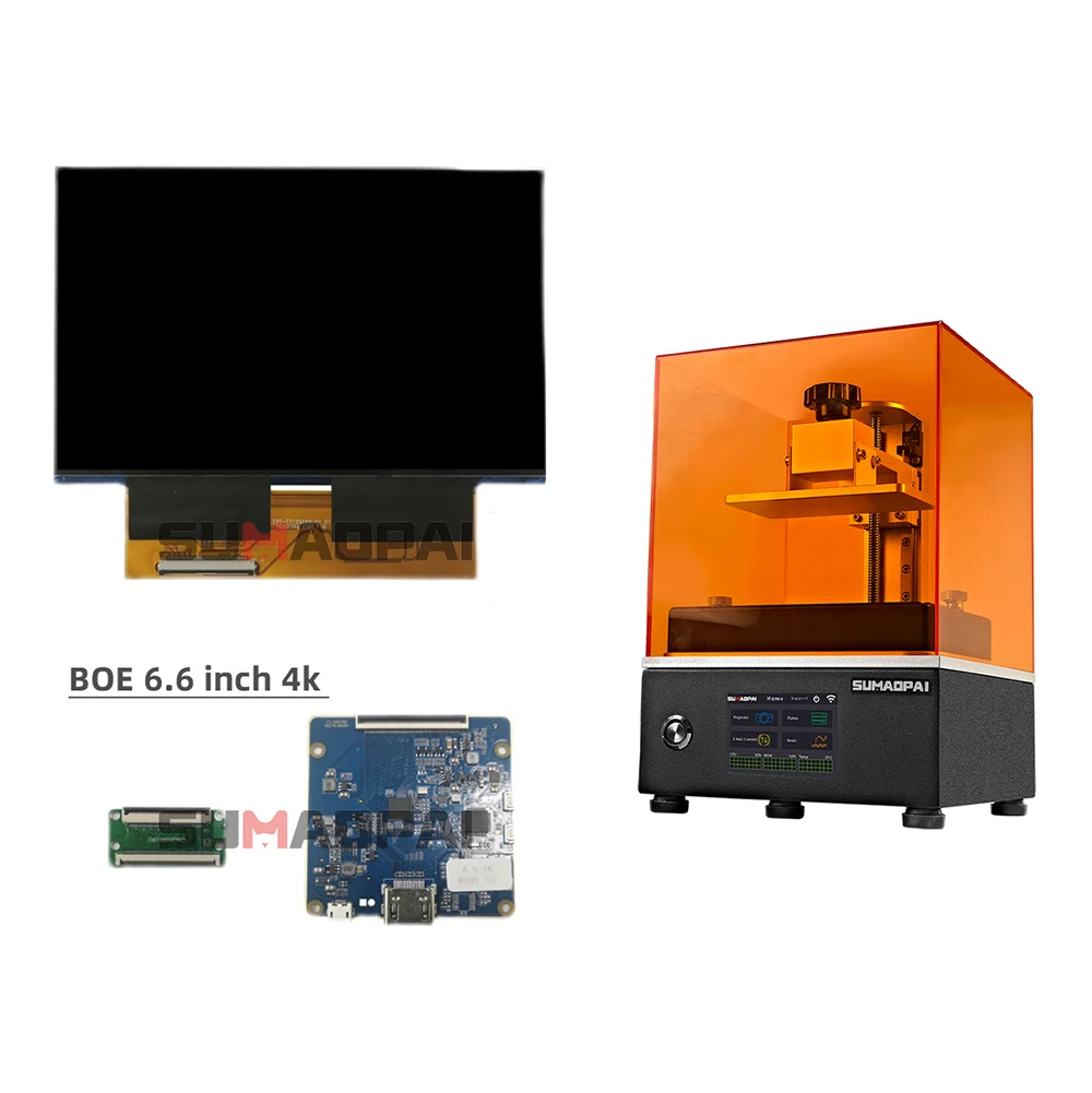 

3D printer 6.6 inch 4K LCD MONO LCD screen BOE066MONO light curing 405NM photosensitive resin jewelry grade DIY original screen