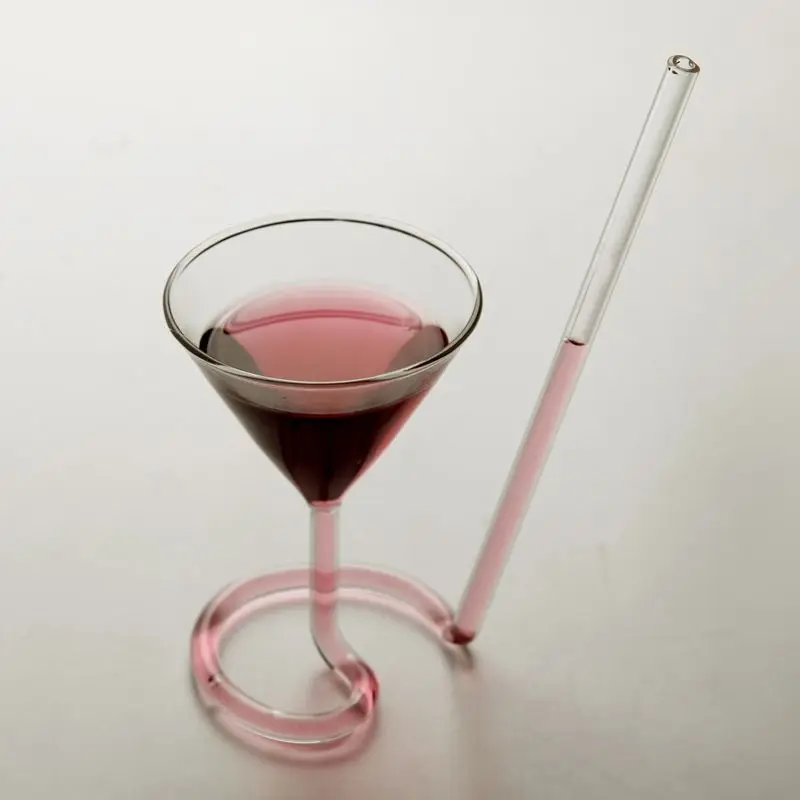 Бокал для вина с длинным хвостом персонализированный стеклянный спиральный