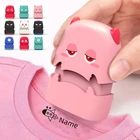 Изготовленный На Заказ детский штамп с именем сделай сам для детей, печать с именем на школьную одежду, наклейка с именем не выцветает