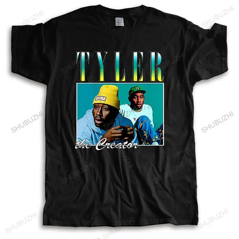 

Mens luxury brand clothing cotton T shirt summer tees top Tyler the Creator Black Bigger Size Homme streetwear casual T-shirt