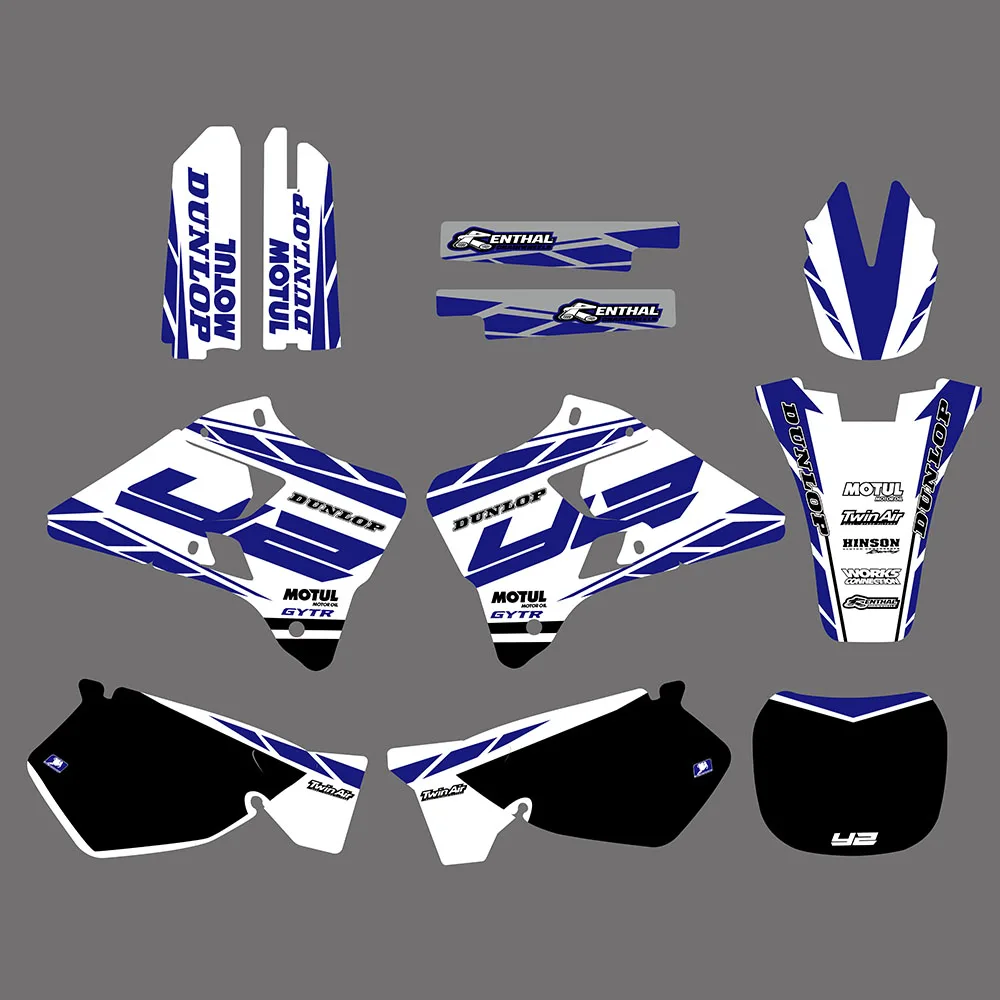 For Yamaha YZ 125 250 YZ125 YZ250 1996 1997 1998 1999 2000 2001 Graphics Background Decals Stickers Motocross Protector |