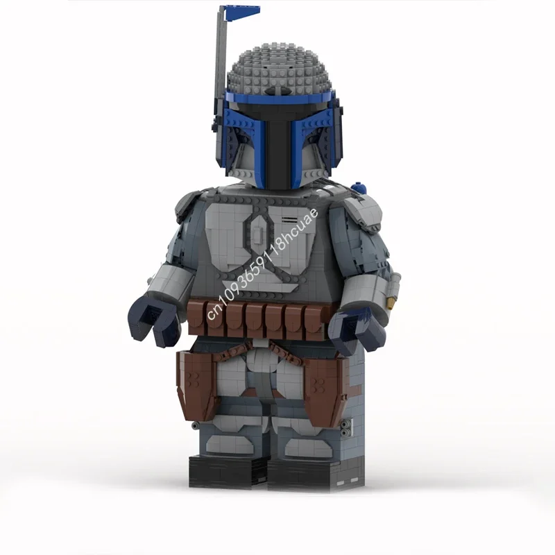 Moc Star Battle Jango Fett Мегафигурка Модель шлема Строительные блоки Кирпичи Diy Творческая