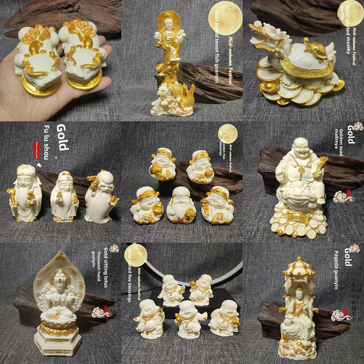 Слон с золотым покрытием Бог манджусри Будда тысяча рук гид богини верьев