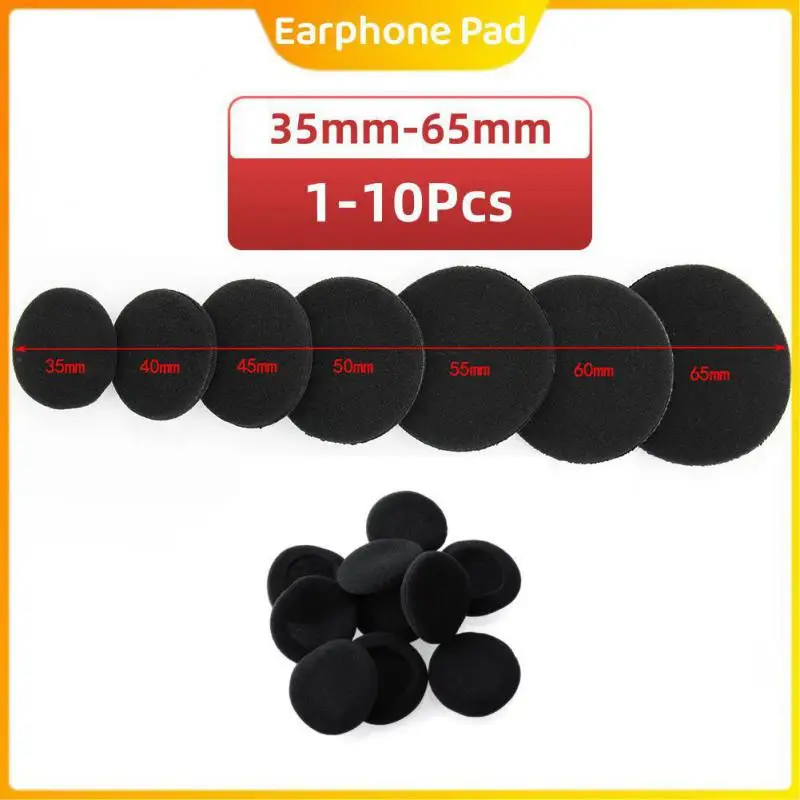 

1-10Pcs Headphone Replacement Foam Pad Ear Pad Sponge 35MM 40MM 45MM 50MM 55MM 60MM 65MM For Normal Music Earphone Accessories