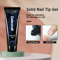 15ml new clear solid nail tip gel false fake nail art easy stick adhesive no flowing modelling glue pvc soft uv gel for manicure