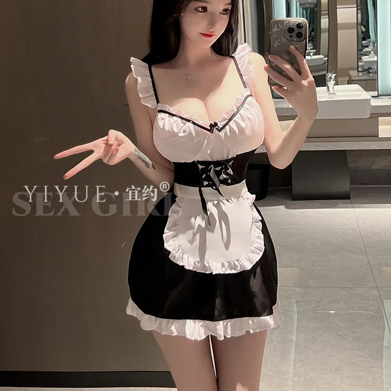 

Lolita Hot Costume Babydoll Dress Uniform Erotic Role Play Cute Live Show Women Sexy Lingerie Cosplay Costumes Maid Servant