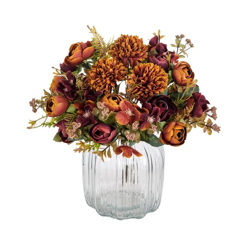 

Artificial Flowers Cheaper Tea Rose Buds Diy Candy Box Vase for Home Room Decor Christmas Garland Wedding Bouquet Silk Hydrangea