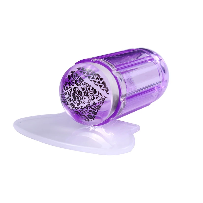 

9Colors Clear Jelly Nail Art 2.8cm Jelly Head Nail Stamping Stamp Scraper Polish Print Transfer Nail Stamper Tools Transparent