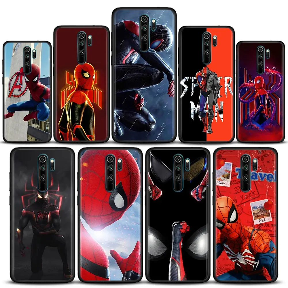 

Marvel Spider Man Comics Phone Case For Redmi K50 K40 K40S Gaming 10C 10 9T 9C 9A 9 8A 8 7A 7 6A 6 Pro Plus Xiaomi Black Cover