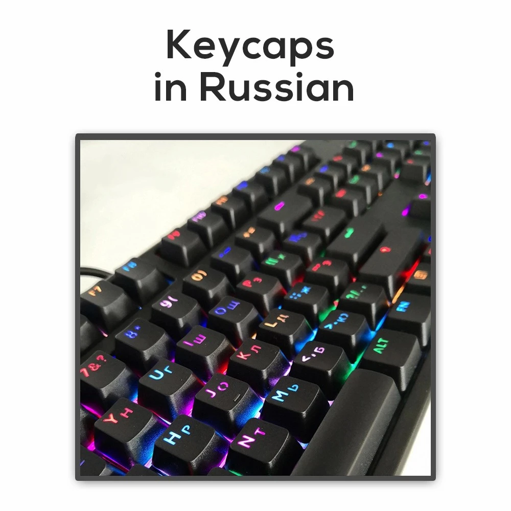 

104 Key Korean 106 Key Russian Backlit Keycap OEM Profile Keycaps For Cherry MX Keyboard Accessories